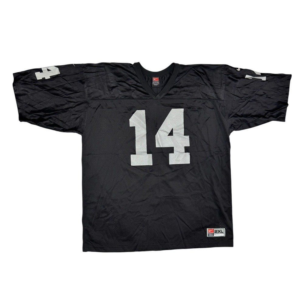 Nike Team Oakland Raiders Bobby Hoying 14 Jersey Mens 2XL Black Mesh Football